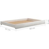  Dnevni ležaj s ladicama 90 x 200 cm bijeli od masivne borovine | shoptok.hr