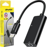 Awei ADAPTER ZA LIGHTNING-DO LIGHTNING JACK 3.5 2V1 ZA IPHONE ČRN, (21967156) Cene