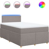 vidaXL Krevet s oprugama i madracem smeđesivi 120 x 190 cm od tkanine | shoptok.hr