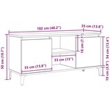 vidaXL TV ormarić Crni hrast Konstruirano drvo 102 x 35 x 50 cm | shoptok.hr