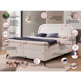Ropez Bijeli boxspring krevet s prostorom za odlaganje 140x200 cm Ornes – | shoptok.hr