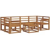  Set vanjskih sofa 7 pcs Prirodna Čvrsto drvo akacije | shoptok.hr