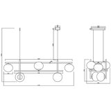  Ondaluce - Visilica na sajli JEWEL 6xE14/10W/230V zlatna/bela | Eponuda.com