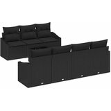  Set sofe s jastukom s jastukom 8 pcs Crna poliratan | shoptok.hr