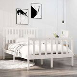  Posteljni okvir bel iz trdnega lesa 120x190 cm 4FT, (20647874) | Shoptok.si