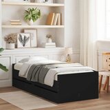  Okvir kreveta s ladicama crni 90 x 190 cm | shoptok.hr