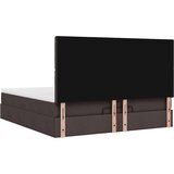 vidaXL Otomanski posteljni okvir z vzmetnico temno rjava 180x200 cm | Shoptok.si
