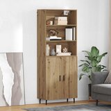 vidaXL Visok predalnik Umetni hrast 69,5 x 34 x 180 cm | Shoptok.si