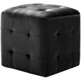  Tabure 2 kom crni 30 x 30 x 30 cm od baršunaste tkanine | Eponuda.ba