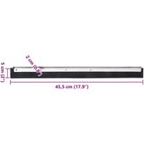 vidaXL Glava za čistilec tal 45,5x2x5 cm jeklo in guma | Shoptok.si