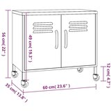vidaXL Omara za shranjevanje antracitna 60x35x49 cm jeklo | Shoptok.si