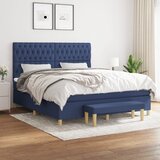  Krevet s oprugama i madracem plavi 180x200 cm od tkanine | shoptok.hr