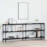 vidaXL konzolna miza črni hrast 200x29x75 cm inženirski les | Shoptok.si