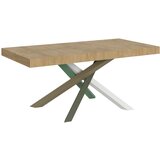 Itamoby   Volantis (90x180/440 cm) - hrast, barva nog: bela, zelena - raztegljiva jedilna miza, (20841793) Cene