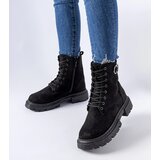 Gemre Black eco-suede boots with rhinestones Broberg Cene