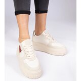 Gemre Beige women's sneakers with a glittery heart Laira | Shoptok.si