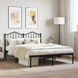 vidaXL Metalni okvir za krevet s uzglavljem crni 140x200 cm Cijene