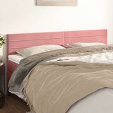  Posteljno vzglavje 2 kosa roza 100x5x78/88 cm žamet Cene