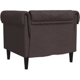  Fotelja Chesterfield tamnosmeđa od tkanine | shoptok.hr
