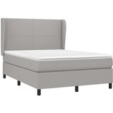  Box spring posteljni z vzmetnico svetlo siv 140x190 cm blago, (20898450) | Shoptok.si