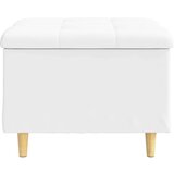  Otoman za pohranu Bijeli 60 x 60 x 45 cm Umjetna koža - Bijeli 60 cm Umjetna koža | shoptok.hr