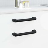Drška Jednobojno 2 pcs Crna 380 x 34 x 85 mm Aluminij i PP | shoptok.hr