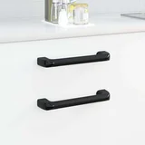 Ročaj Enobarvno 2 pcs Črna 380 x 34 x 85 mm Aluminij in PP, (5000131448)