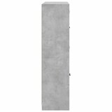  Regal za knjige s vratima boja betona 136x37x142 cm drveni | shoptok.hr