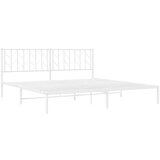Metalni okvir za krevet s uzglavljem bijeli 193x203 cm | shoptok.hr