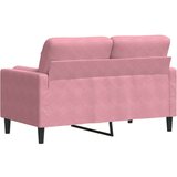 Kavč dvosed z okrasnimi blazinami roza 120 cm žamet, (21749648) | Shoptok.si
