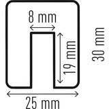 Durable Profil za zaščito robov, tip E8, profil 1 m, oglata izvedba, ŠxV 25 x 30 mm, rumene / črne barve | Shoptok.si