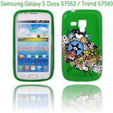  Gumijasti / gel etui Art za Samsung Galaxy S Duos S7562 / Samsung Galaxy Trend S7560 - Green Circles Cene