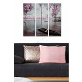 Wallity MDF104077472 multicolor decorative mdf painting (3 pieces) Cene
