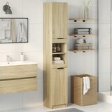 Maison Chic Kopalniška omarica - Kopalniški kabinet sonoma hrast 32x34x188,5 cm inženirski les, (21794793) | Shoptok.si