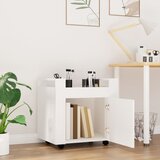 Kolica za radni stol bijela 60x45x60 cm od konstruiranog drva | shoptok.hr