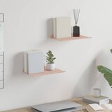  Lebdeća polica Zidne 2 pcs Ružičasta 30 x 18 x 2,5 cm Čelik | Eponuda.com