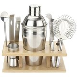  Barmanski komplet – 9-delni set za koktajle z bambus stojalom - Dekliščina | Shoptok.si