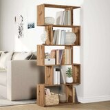 vidaXL Pregrada / regal za knjige 5 razina hrast 70x24x161 cm drveni | shoptok.hr
