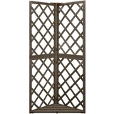 vidaXL kutna rešetka siva 50 x 50 x 145 cm od masivne jelovine | shoptok.hr