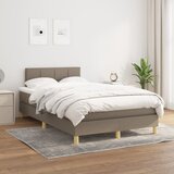  s oprugama i madracem smeđesivi 120 x 200 cm od tkanine | shoptok.hr