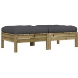 Maison Chic Vrtni stolček - Vrtni stoli za noge z blazino 2 kosa impregnirana borovina JS966, (21878767) | Shoptok.si