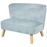 Svetlo modra žametna otroška sedežna garnitura 70 cm Lil Sofa –