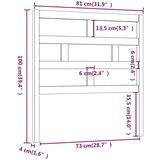  Uzglavlje za krevet 81 x 4 x 100 cm od masivne borovine | shoptok.hr