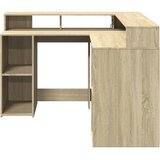  Radni stol s LED svjetlima hrast 130x130x91cm konstruirano drvo | Eponuda.ba