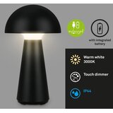 BRILONER LED prigušiva, punjiva, dodirna spoljašnja stolna lampa LED/2,6W/5V 3000K IP44 crna | Eponuda.com