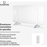 Klarstein Wonderglass infrardeča plošča | 720 W | 15 m² | Moderna steklena zasnova | 120 cm x 68 cm | Shoptok.si