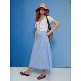 Sinsay Midi suknja s asimetričnim volanom na pruge | shoptok.hr