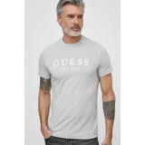 Guess Kratka majica moški, siva barva