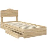  Krevet s od storage Sonoma hrast 100 x 200 cm Konstruirano drvo | shoptok.hr