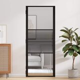 Staklena vrata Prugasti Crna 83 x 3,5 x 201,5 cm Aluminij | shoptok.hr